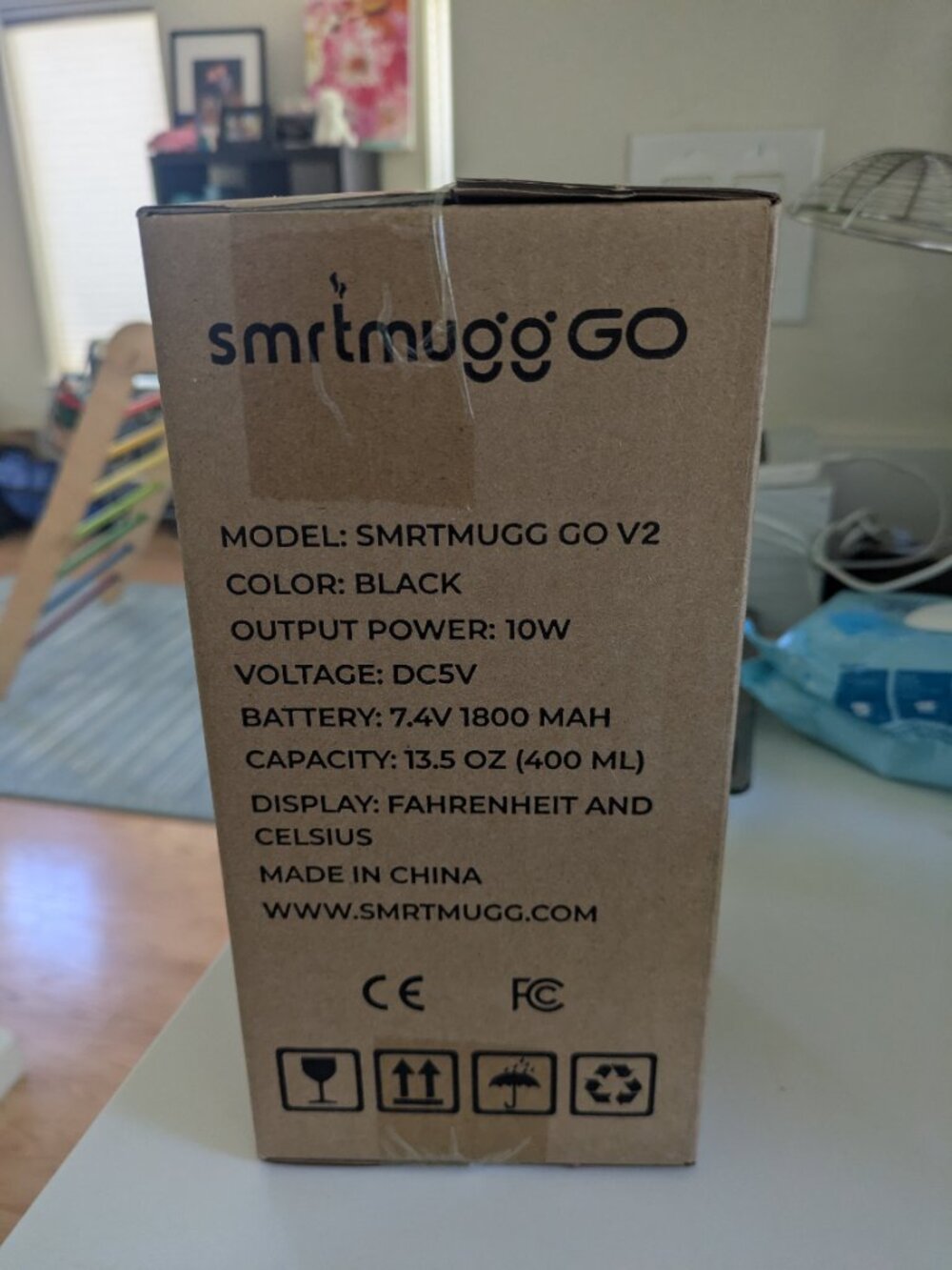 SmrtMugg Go Heated Travel Mug Black NEW Sealed